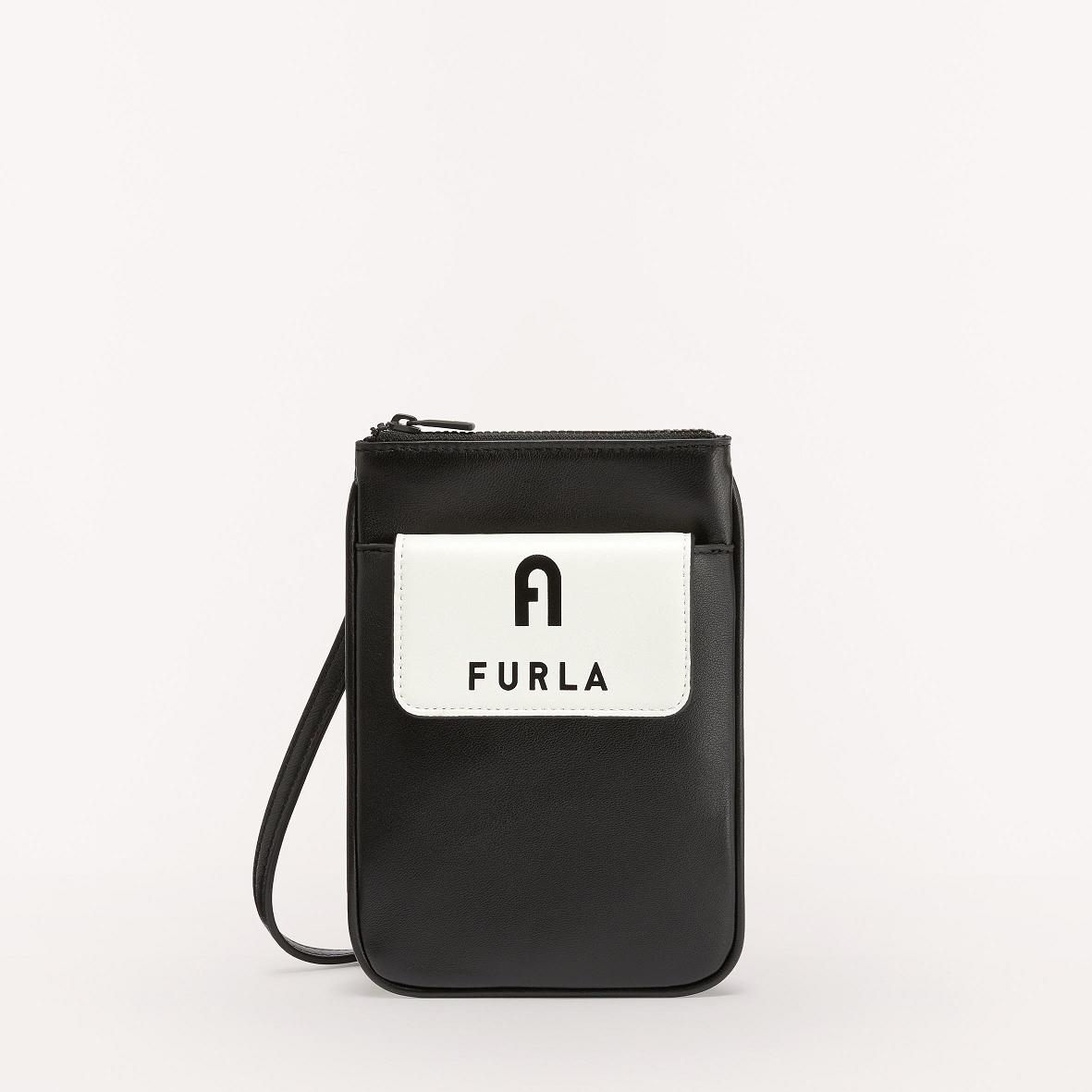 Furla Iris Tasker Tilbud - Mini Tasker Dame Sort Hvide JVH571236